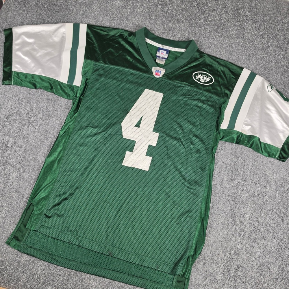 Vintage Reebok Brett Favre #4 Jets Jersey Mens M Green NFL Football 7009A